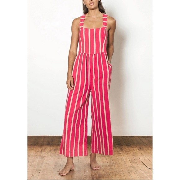 Ace & Jig Striped Sleeveless Aaron Jumper in Watermelon